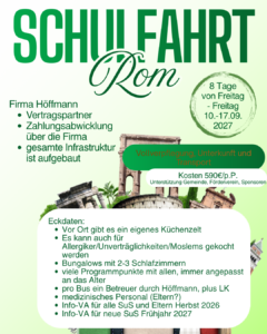 Schulfahrt nach Rom 2027